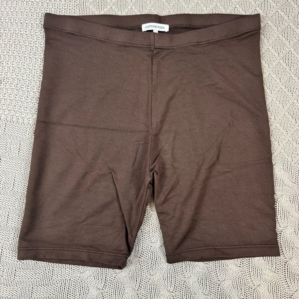 Cotton Citizen Espresso Siena Biker Shorts Medium New in Package USA made